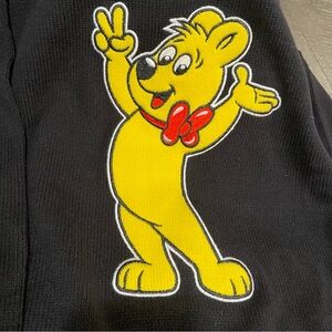 Nostalgic HARIBO Gummy Bear Black Crewneck Sweater with gummy bear character